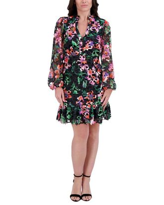 Kensie Printed Heavy Lace Mini Dress