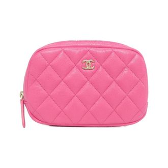 Chanel Pink Grained Calfskin Pouch (Pre-Owned)