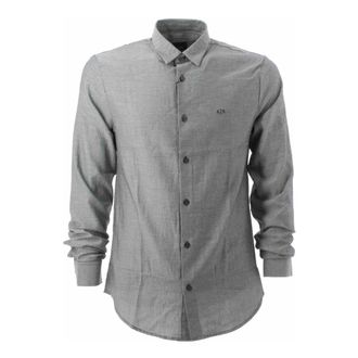 A|X Armani Exchange Long Sleeve Shirt - Heren - Casual Overhemden - Blauw - XS - Katoen - Overhemden