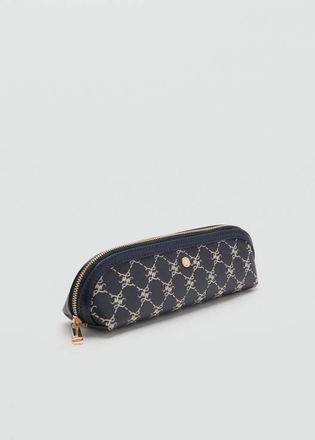 Mango Astuccio zip stampa logo navy - Donna - Taglia unica - MANGO