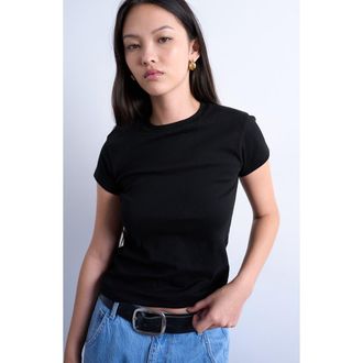 Topshop Everyday Cotton T-Shirt in Black at Nordstrom, Size X-Small