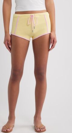 Kulani Kinis Micro Track Shorts in Custard Cloud at Nordstrom, Size X-Small