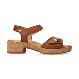 Mephisto Bruine damessandaal voor de zomer - Dames - Sandalen met hakken - Bruin - 36 EU - Leer - Schoenen