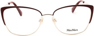 Max Mara MM5106 Cat Eye Metal Eyeglasses - Burgundy