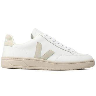 Veja V-12 Leather Mens Fashion Trainers - White Sable - Size:UK 10