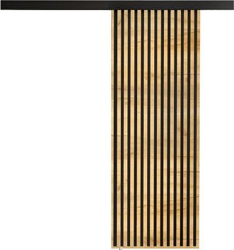Mirjan24 Mobilier1 - Puerta Corredera Dover 201, Roble Dorado Artesanal + Negro