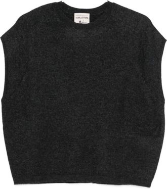 Semicouture Beth Ronde Hals Trui - Dames - Ronde hals truien - Zwart - S - Nylon - Truien & Vesten