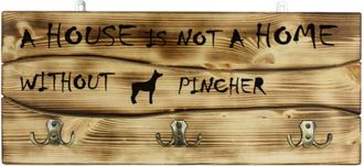 OEM Pinscher Miniatura: Percha Con Perro, Expositor De Medallas, Decoraci&oacute;n Del Hogar De Art-dog