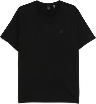 Moose Knuckles T-shirt met logopatch - Zwart