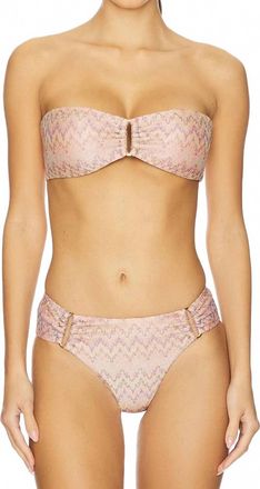 PQ Swim Dazzle Bikini Detail Bandeau Top In Pink