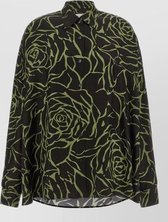 Dries Van Noten casia shirt allover print collared neck