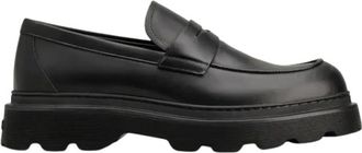 Tod's Zwarte Mocassin Rubberen Zool Urban Stijl - Heren - Loafers - Zwart - 42 EU - Schoenen