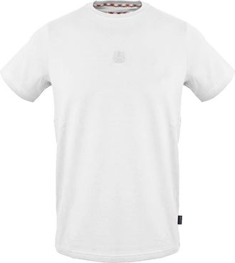 Aquascutum Heren Geborduurd T-shirt met logo (Wit)