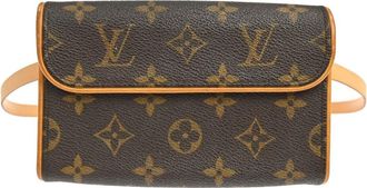 Louis Vuitton Florentine Waist Monogram Canvas Brown Canvas Handbag (Pre-Owned)