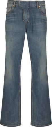 Balmain washed-effect straight-leg jeans - Blue