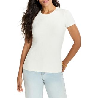 Nic+Zoe Textured T-Shirt in Paper White at Nordstrom Rack, Size X-Small