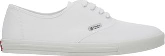 Prada Drill Fabric Sneakers - Heren - Sneakers - Wit - 39 1/2 EU - Katoen - Schoenen