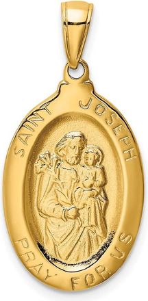 Diamond2Deal 14k Yellow Gold Saint Joseph Medal Pendant