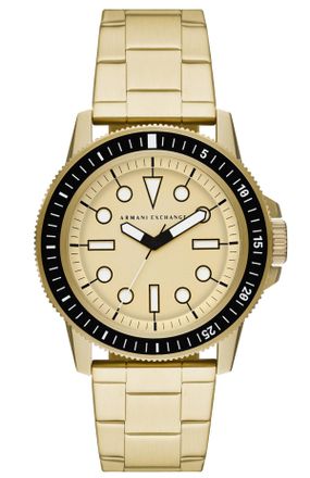 A|X Armani Exchange Leonardo Mens Gold Watch AX1854 Stainless Steel - One Size