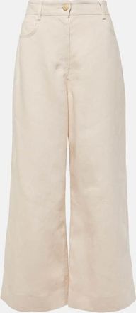 Max Mara Lapo high-rise linen wide-leg pants