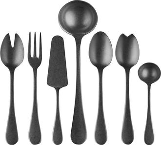 Mepra Pewter 7-Piece Place Serving Set in Black Gold at Nordstrom