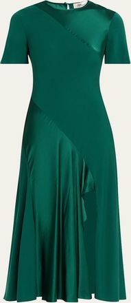 Diane Von F&uuml;rstenberg Araminta Bias-Cut Stretch Satin Midi Dress