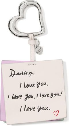Kate Spade New York Charmed Embossed I Love You Leather Bag Charm in Cream Multi at Nordstrom