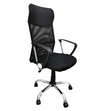 Home Heavenly Silla escritorio giratoria respaldo alto color negro