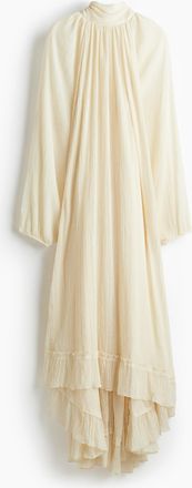 H&M Maxikleid mit Schleifenkragen - White