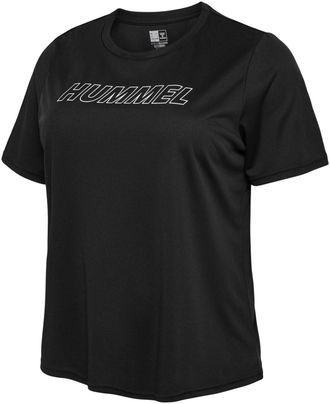 Hummel T-Shirt HUMMEL HMLTE CURVY T-SHIRT PLUS, Damen, Gr. XXL (52/54), schwarz, Obermaterial: 100% Polyester, Rundhals, Shirts T-Shirt
