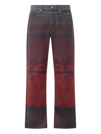 Roberto Cavalli dyed-effect jeans - Red