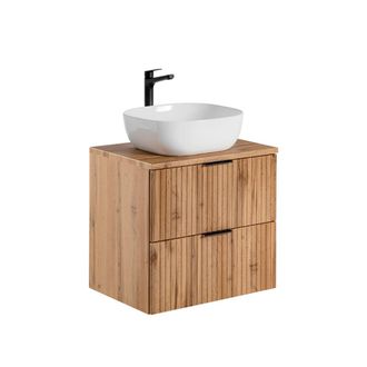 Petits Meubles Mueble lavabo estratificado marr&oacute;n