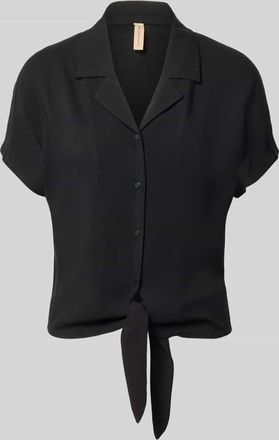 Soyaconcept Regular Fit Bluse aus Viskose mit Knotendetail Modell RADIA in BLACK, Gr&ouml;&szlig;e XL