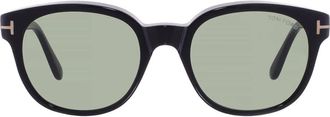 Tom Ford Mert Green Round Mens Sunglasses FT1180 01N 53