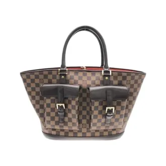 Louis Vuitton Pre-owned Tote Bags, female, Brown, Size: ONE SIZE Pre-owned Manosque Damier Tote Bag