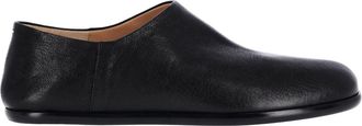 Maison Margiela Black Camel Leather Low Slip-On Tabi Shoes