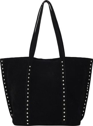 Generic Faux Suede Tote Bag Large Underarm Bag for Women Shopping and Work (Black)