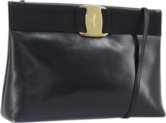 Ferragamo Pre-owned Shoulder Bag - Dames - Vintage Schoudertas - Zwart - ONE Size - Leer - Vintage
