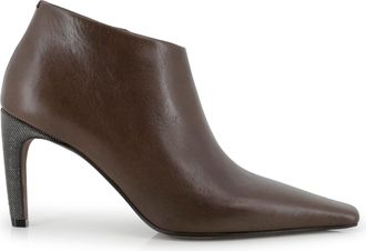 Brunello Cucinelli Pointed Ankle Boots With Glittery Heels