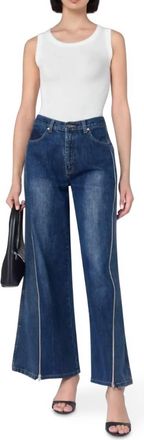 E.L.V. Denim Siouxie Wide Leg Jean In Dark Blue