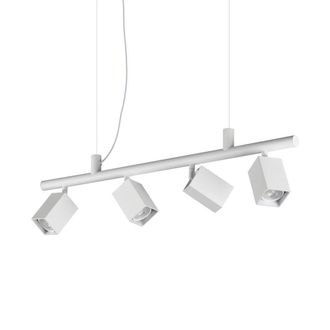 Netlighting Dynamite Square Bar Pendant Ceiling Light White 4x GU10