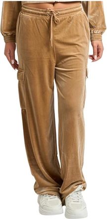 Gaudì Broeken, Dames, Bruin, S, Velvet-effect cargobroek in bruin