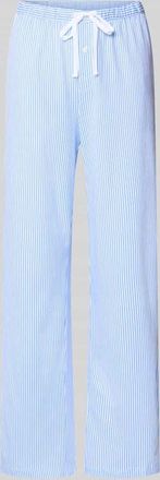 Lauren Ralph Lauren Wide Leg Stoffhose mit Tunnelzug in Blau, Gr&ouml;&szlig;e XL