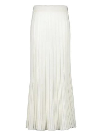 Balmain pleated knitted maxi skirt - Bianco
