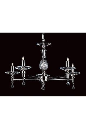 Netlighting San Marino Nickel 5 Arm Chandelier
