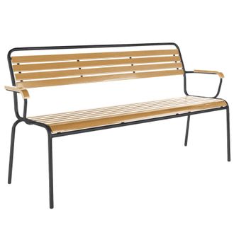 Schubiger M&ouml;bel Holzlatten-Bank Rigi mit Armlehnen