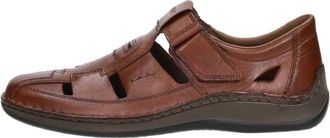 Rieker Klittenband - Heren - Sandalen - Bruin - 42 EU - Schoenen