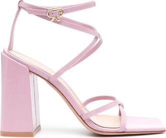 Gianvito Rossi Stijlvolle Sandalen - Dames - Sandalen met hakken - Roze - 41 EU - Leer - Schoenen