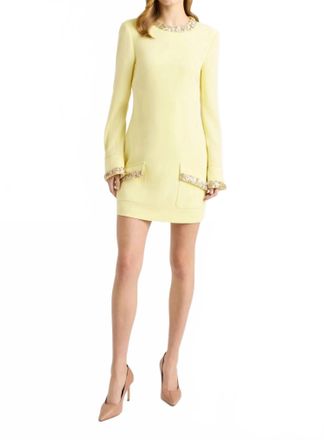 Cinq &agrave; Sept Flower Dots Adi Dress In Lemon Puff