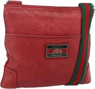 Gucci Pre-owned Cross Body Bags, female, Red, Size: ONE SIZE Pre-owned Vintage Shoulder Bag